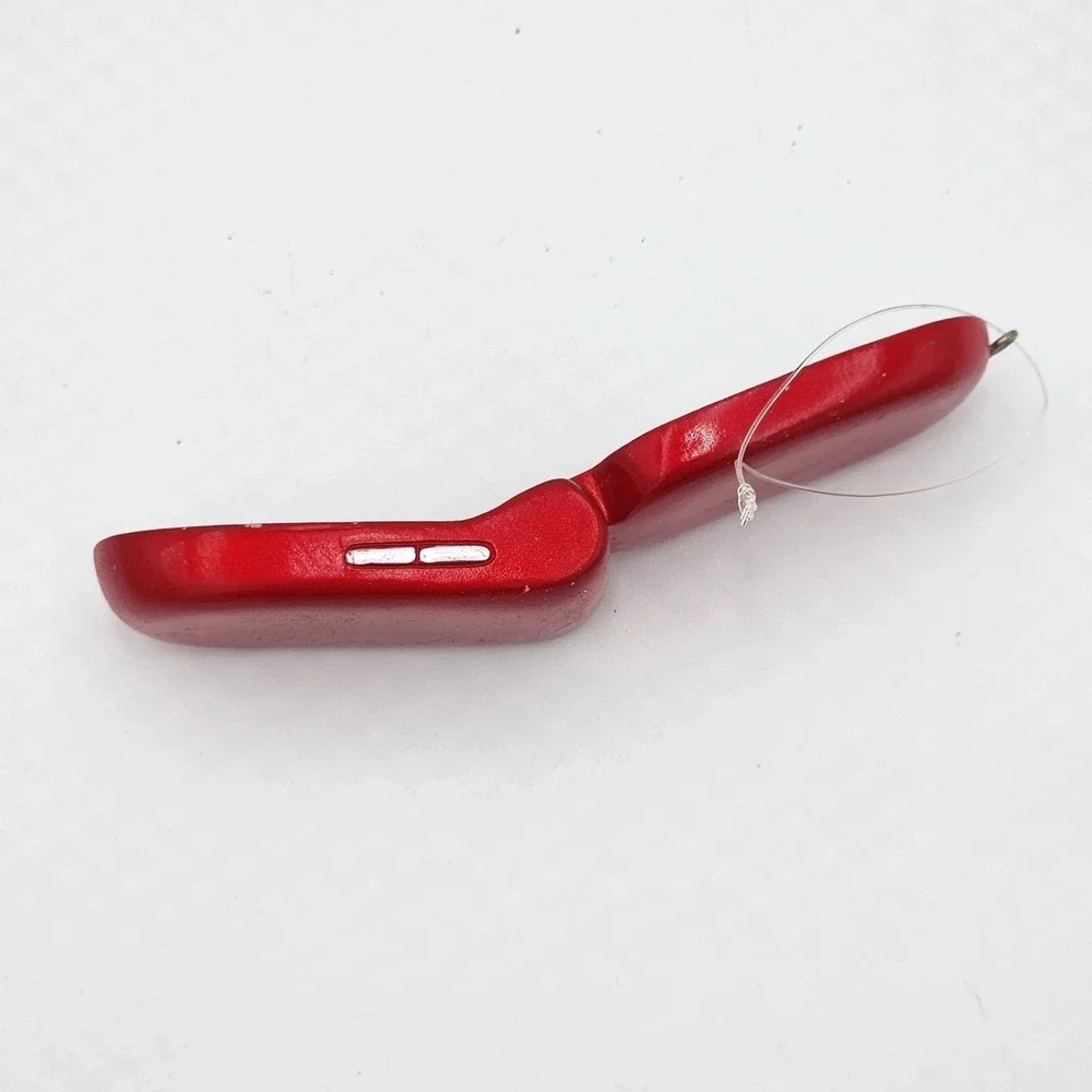 Red Flip Phone Text Me Blown Glass Christmas Tree Ornament Novelty Retro Style